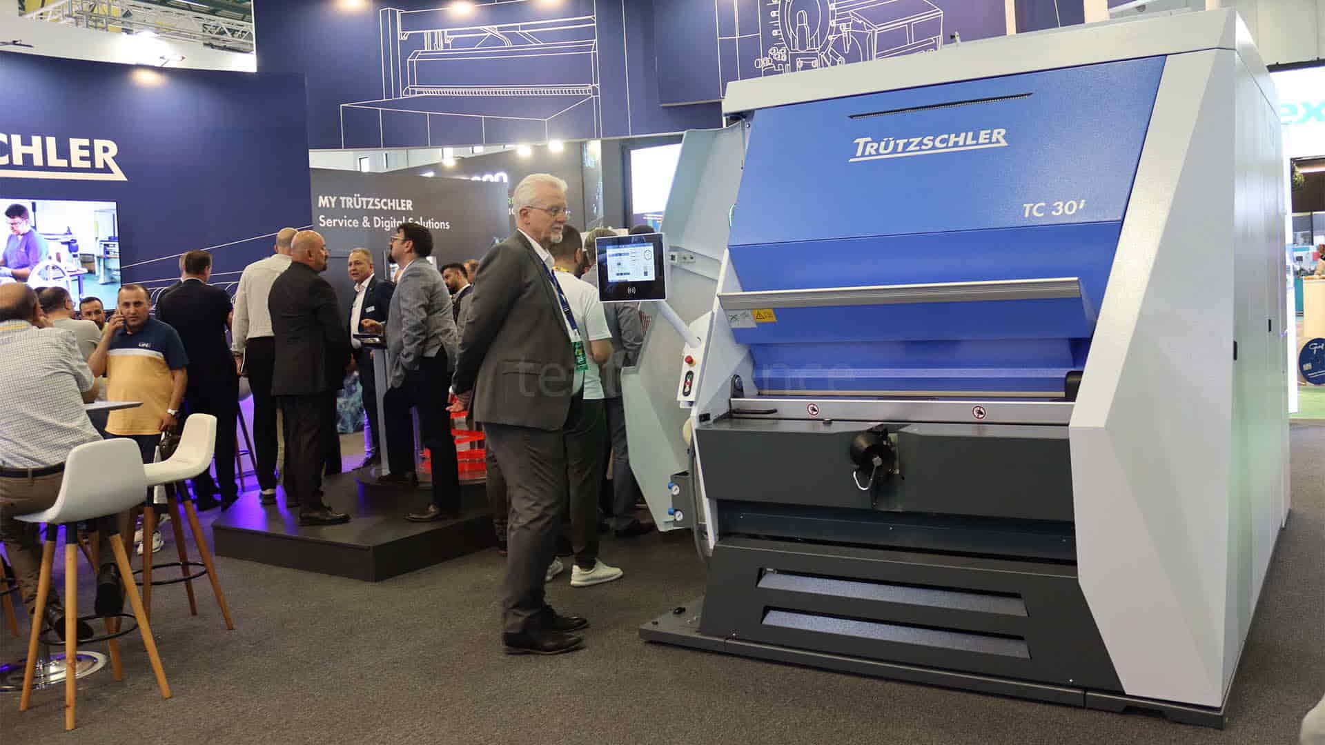 Trützschler Spinning highlighted its next-generation card TC 30i, which achieves top quality from any raw material thanks to its enlarged cylinder diameter and higher number of active flats   Image Source: Textilegence